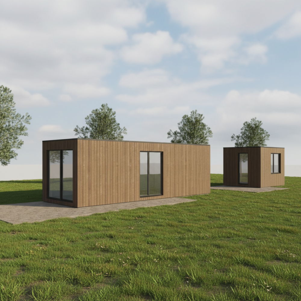 Houtskelet modulaire unit